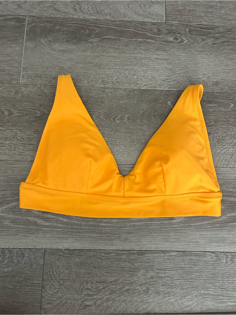 aerie Bright Yellow V-Neck Bikini Top